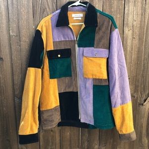 urban outfitters corduroy color block jacket